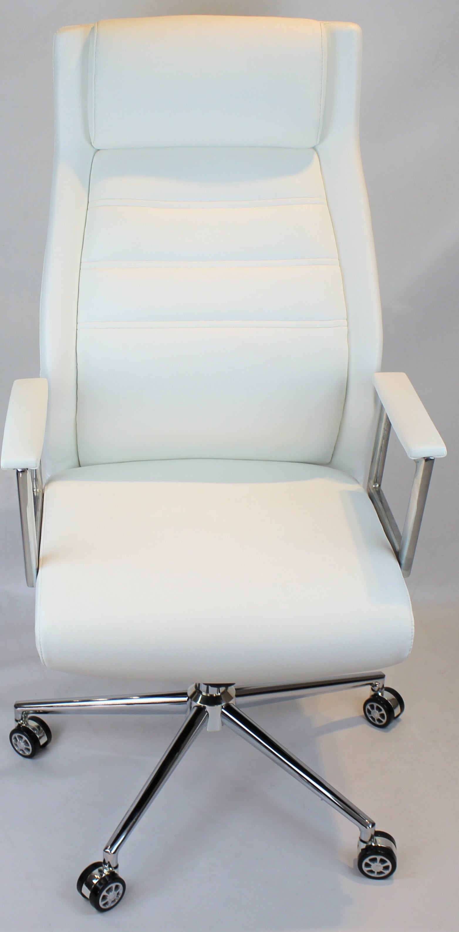 Modern White Leather Executive Office Chair - DH-103